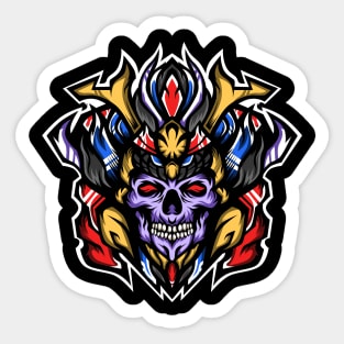 Prince of samurai skulls vector Sticker